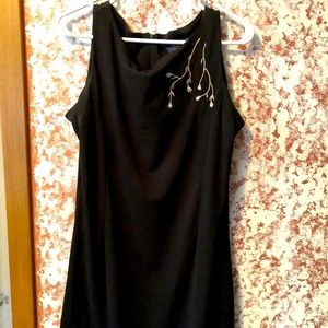 Dress, SEXY, Sleeveless, Black w/Silver, Size Medium